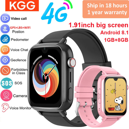 Smartwatch dla dzieci 4G GPS WiFi wideorozmowy SOS KGG