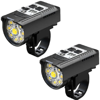 KDULIT 9 LED Bicycle Headlight USB Rechargeable Bike Lamp Super Bright Handlebar Lights Outdoor Waterproof Cycling  Front Light