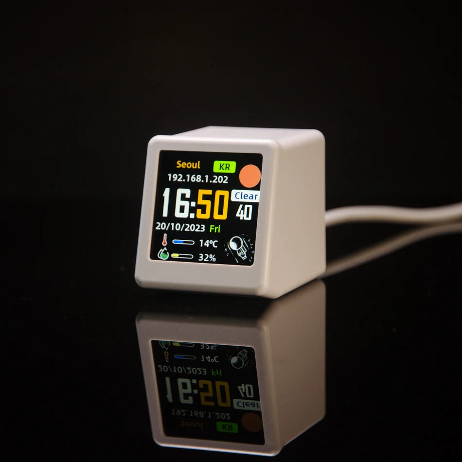 Inteligentna stacja pogody z zegarem i albumem GIF – GeekMagic SmallTV Ultra