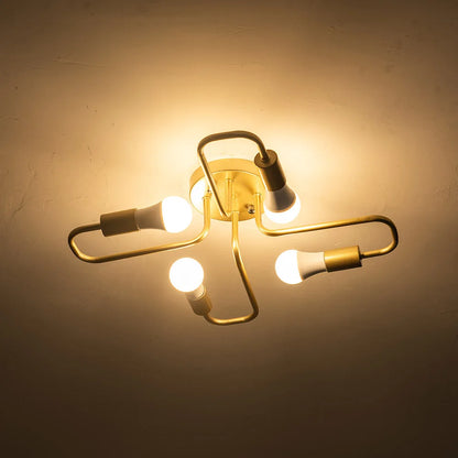 Żyrandol LED do salonu i kuchni 4x12W E27 czarny metalowy sufitowy