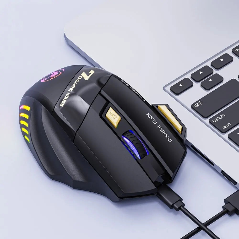 Mysz Bezprzewodowa IMICE GW-X7 Gaming 3200DPI Bluetooth 2.4GHz 7 Klawiszy LED RGB Cicha Ładowalna