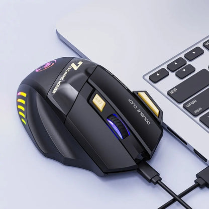 Mysz Bezprzewodowa IMICE GW-X7 Gaming 3200DPI Bluetooth 2.4GHz 7 Klawiszy LED RGB Cicha Ładowalna