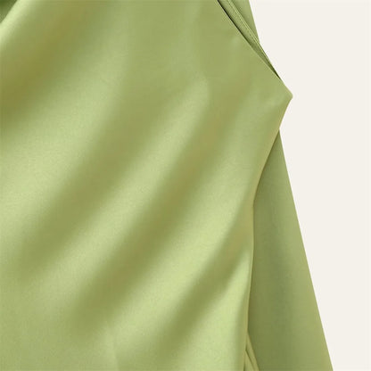 Satynowa Sukienka Halter Maxi z Odkrytymi Plecami – Wesele Studniówka Lato