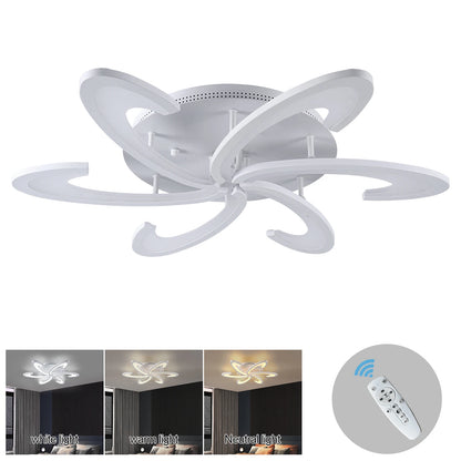 Lampa sufitowa LED Kwiat | Akryl i aluminium | 3 barwy światła | Pilot | 10-15 m²