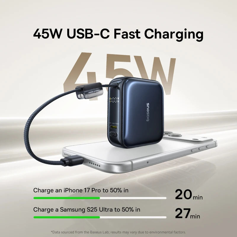 Baseus 45W Power Bank 10000mAh USB-C - Szybkie ładowanie