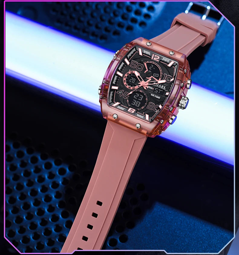 Smartwatch SMAEL 8109 – Dual Display, LED, Wodoszczelny 5ATM, Stoper i Alarm