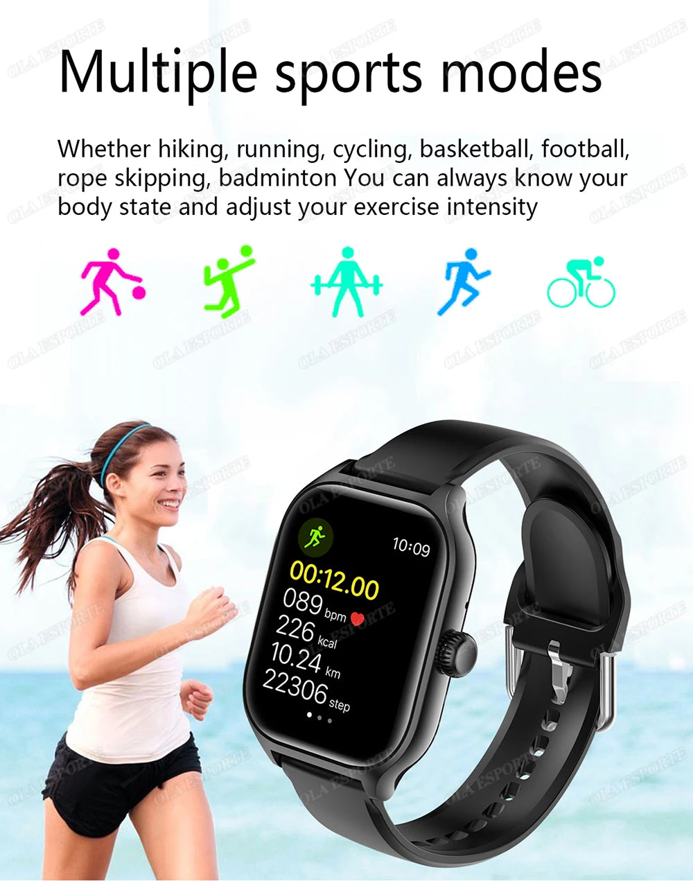 Smartwatch z rozmowami Bluetooth, monitorem zdrowia i ekranem 1.83" – dla niej i dla niego
