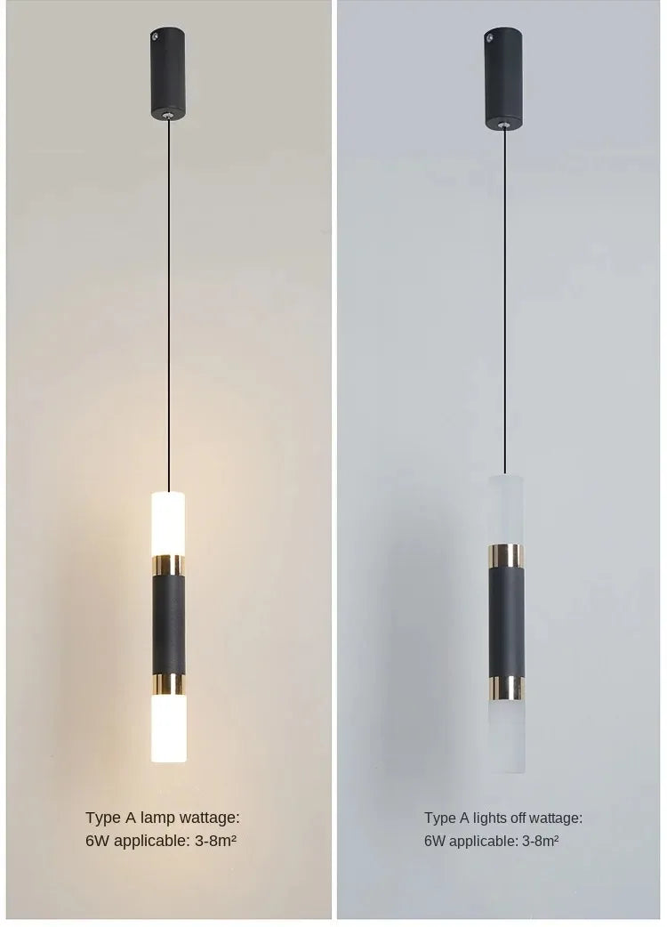 Lampa wisząca LED 6W dwukierunkowa góra-dół | aluminium | salon kuchnia bar