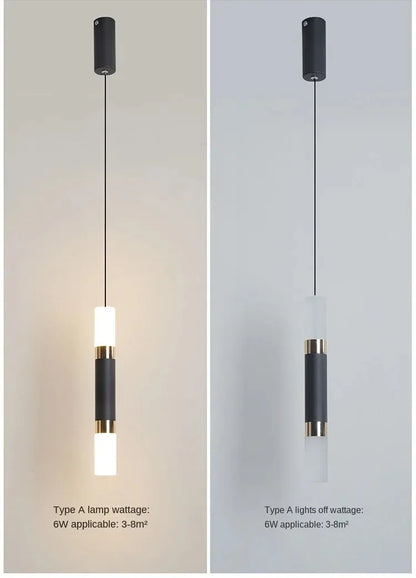 Lampa wisząca LED 6W dwukierunkowa góra-dół | aluminium | salon kuchnia bar