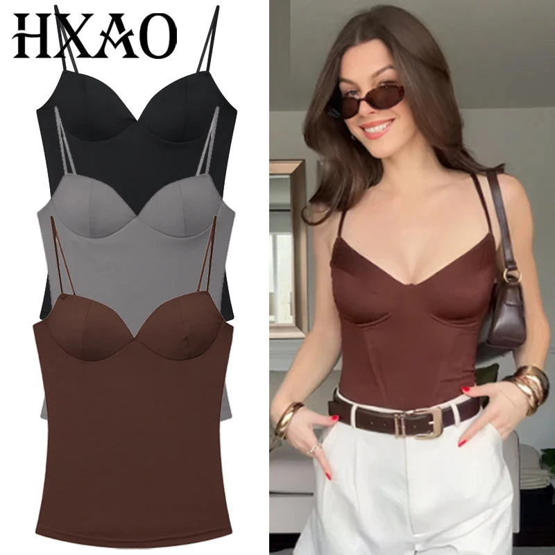 Bordowy Top Gorsetowy Damski Bustier – Elegancki Camisole z Odkrytymi Plecami