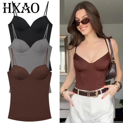 Bordowy Top Gorsetowy Damski Bustier – Elegancki Camisole z Odkrytymi Plecami