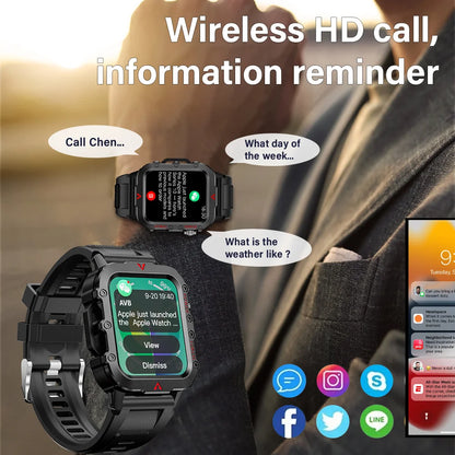 Smartwatch LAXASFIT Q11 – Latarka LED, Monitorowanie Zdrowia, Sport