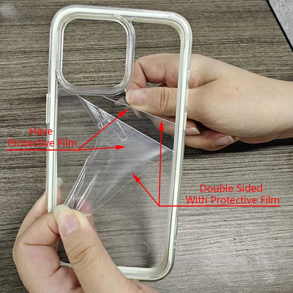Etui na iPhone z kolorową ramką – przezroczyste, ochronne | iPhone 17 16 15 14 13 12 11 Pro Max Plus