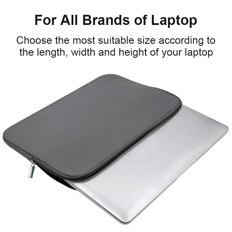 Etui na laptopa 13 14 15 15.6 cali - pokrowiec do MacBook Lenovo Dell - bawełniana torba z suwakiem