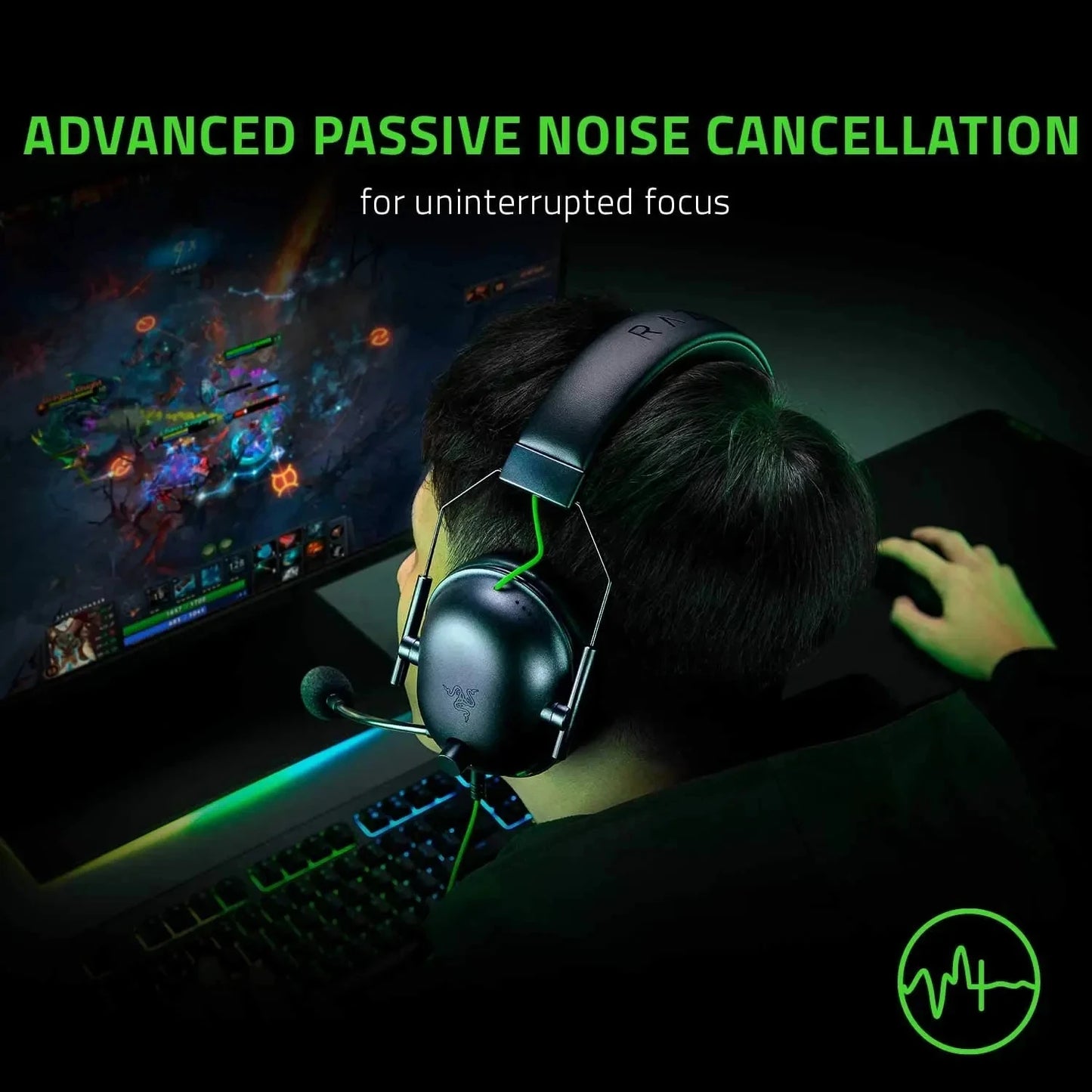 Razer BlackShark V2 X - Słuchawki gamingowe z ANC
