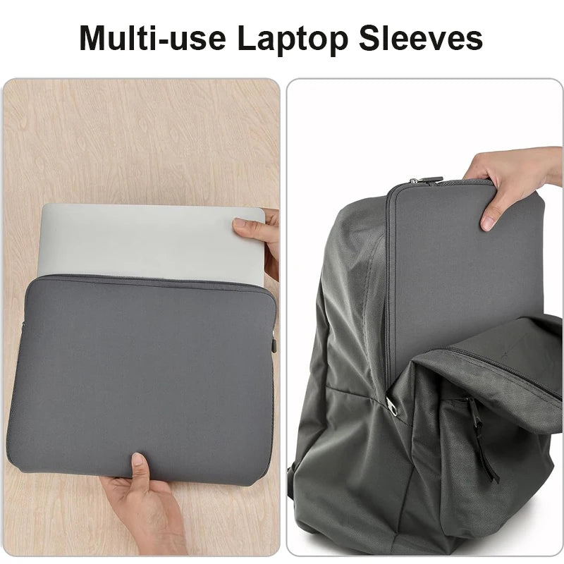 Etui na laptopa 13 14 15 15.6 cali - pokrowiec do MacBook Lenovo Dell - bawełniana torba z suwakiem