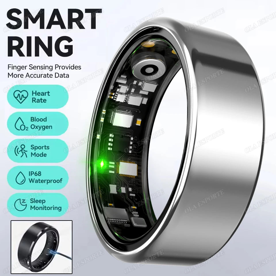 Smartring R09 – Pierścień Smart z Etui | Tętno, SpO2, Temperatura | 5ATM | Android iOS