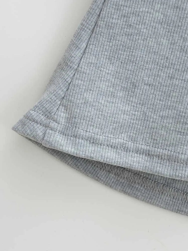 Damska bluzka crop top slim fit kwadratowy dekolt lato