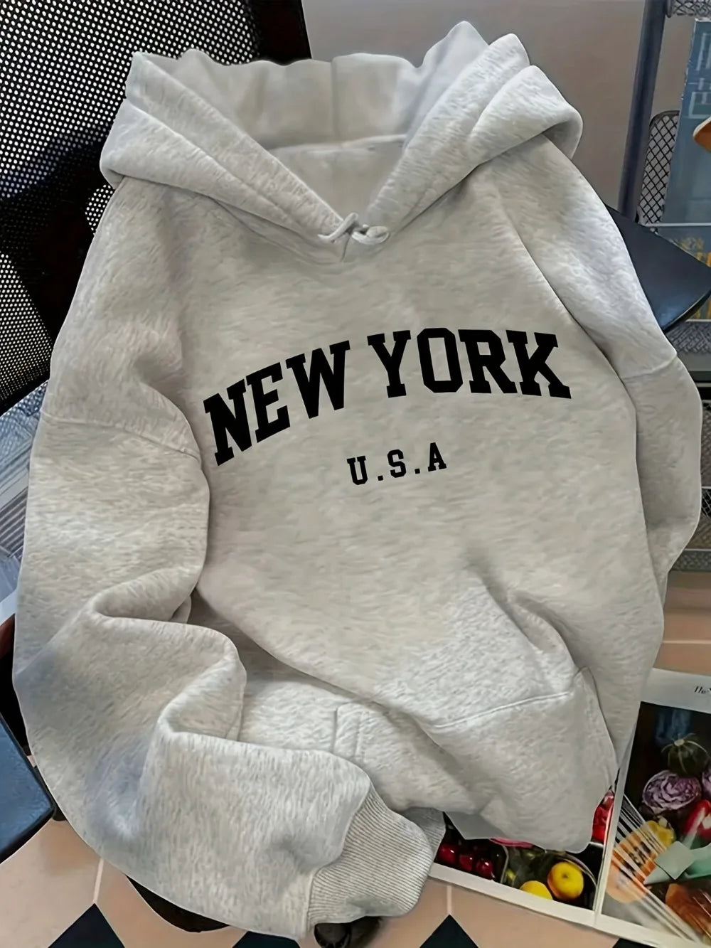 Bluza Unisex z Napisem New York – Oversize HipHop Streetwear Harajuku