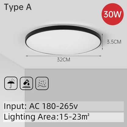 Lampa sufitowa LED 15W-50W | Plafon do kuchni, salonu, sypialni | 3000K/4000K/6500K | 220V