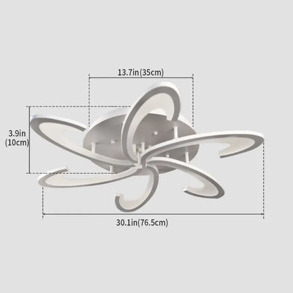 Lampa sufitowa LED Kwiat | Akryl i aluminium | 3 barwy światła | Pilot | 10-15 m²