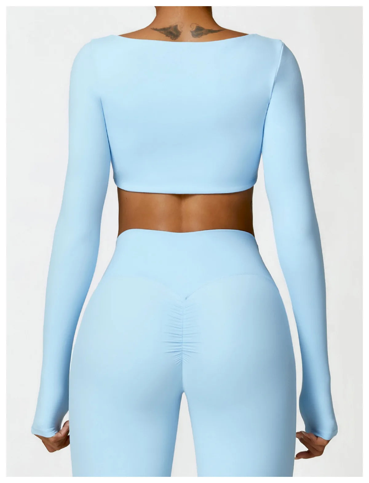 Sportowy Crop Top Damski z Kwadratowym Dekoltem – Szybkoschnący do Jogi i Siłowni