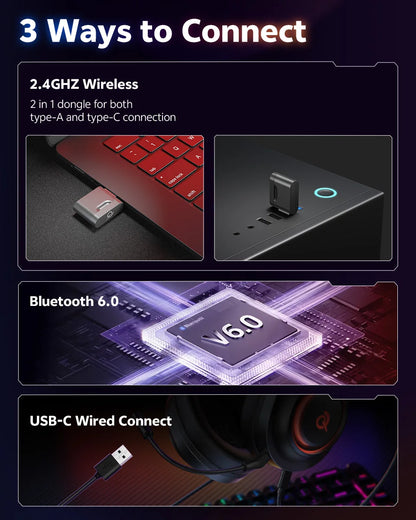 Słuchawki Bluetooth QCY Heroad V200 - 50mm Driver