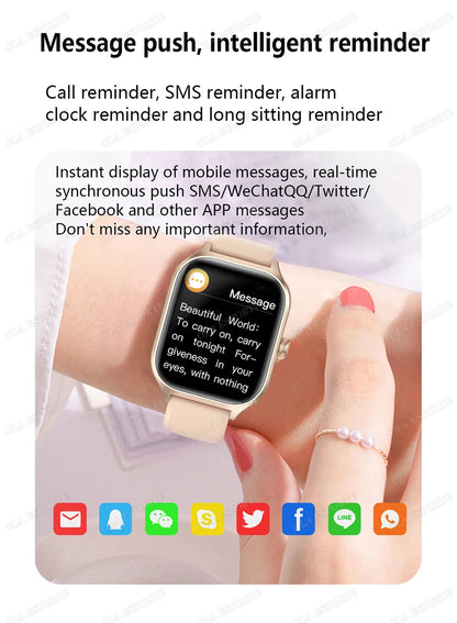Smartwatch z rozmowami Bluetooth, monitorem zdrowia i ekranem 1.83" – dla niej i dla niego