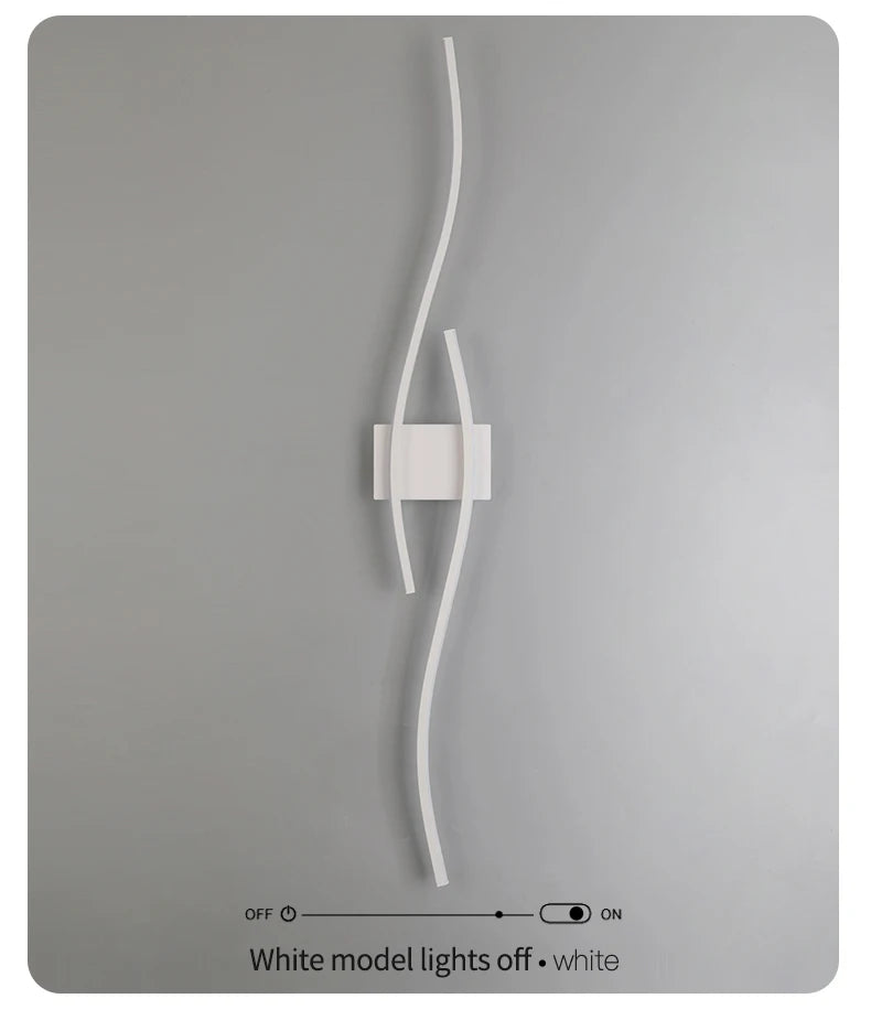 Kinkiet LED Ścienny Aluminiowy 12-18W Salon Sypialnia TV 60-80cm Czarny