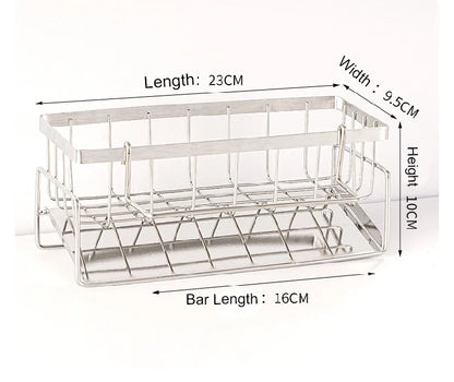 Organizer na gąbkę i akcesoria kuchenne ze stali nierdzewnej – ociekacz na zlew 23x10,5x9cm