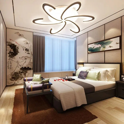 Lampa sufitowa LED Kwiat | Akryl i aluminium | 3 barwy światła | Pilot | 10-15 m²