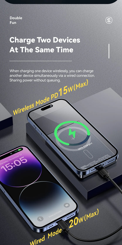 Powerbank magnetyczny 20W 5000mAh do iPhone MagSafe