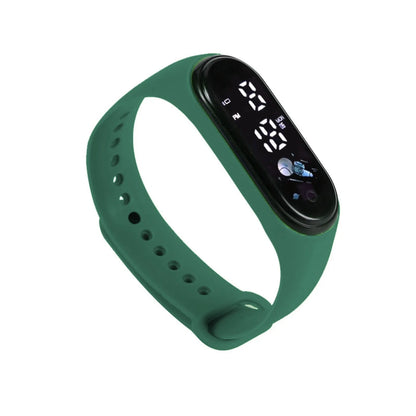 Smartwatch dla dzieci z cyfrowym wyświetlaczem – zegarek sportowy na silikonowej bransolecie