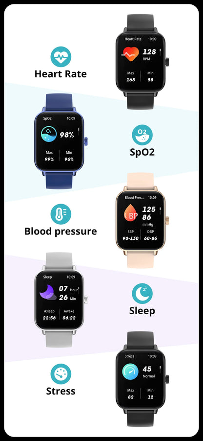 Smartwatch COLMI P81 z rozmowami Bluetooth, monitorem zdrowia 24H i 100+ trybami sportowymi