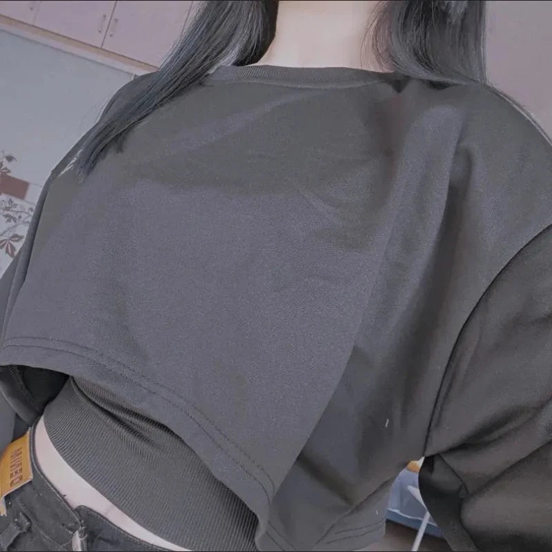Bluza Damska Oversize Pullover z Kapturem – Jednolity Kolor Streetwear