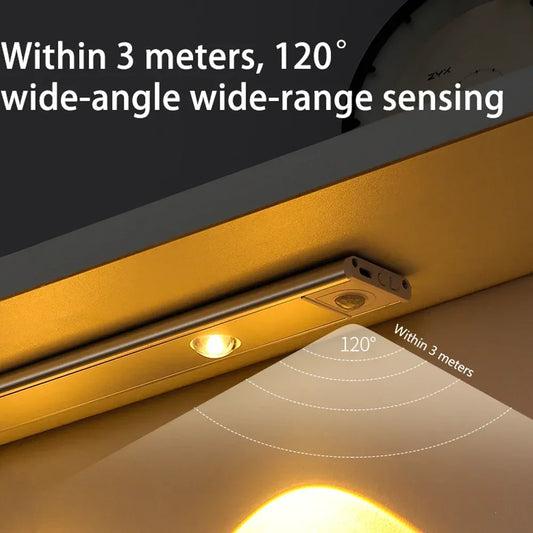 Lampka LED pod szafkę z czujnikiem ruchu – ładowanie USB-C, 3 barwy, przyciemnianie, 20/30/40/50 cm