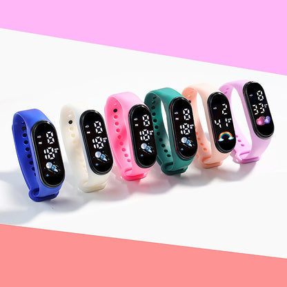 Smartwatch dla dzieci z cyfrowym wyświetlaczem – zegarek sportowy na silikonowej bransolecie