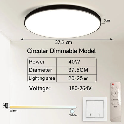 Lampa sufitowa LED 15W-50W | Plafon do kuchni, salonu, sypialni | 3000K/4000K/6500K | 220V